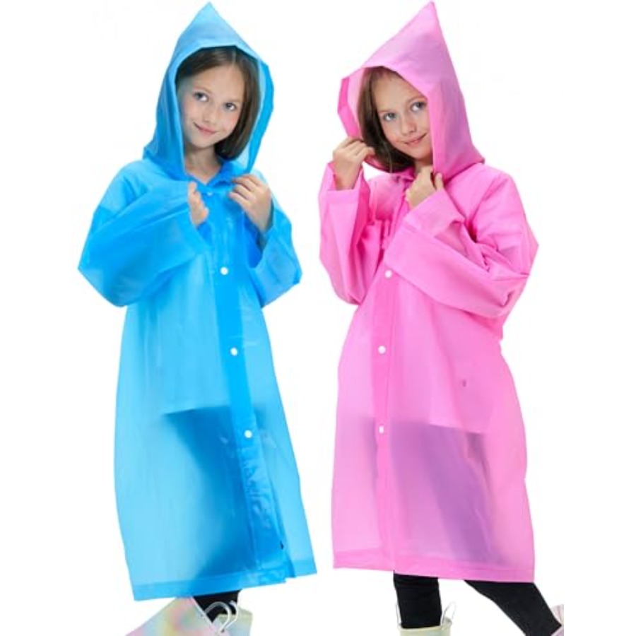 2 Pack Reusable Waterproof Rai - Emergency Poncho Rain บทวิจารณ์และราคา
