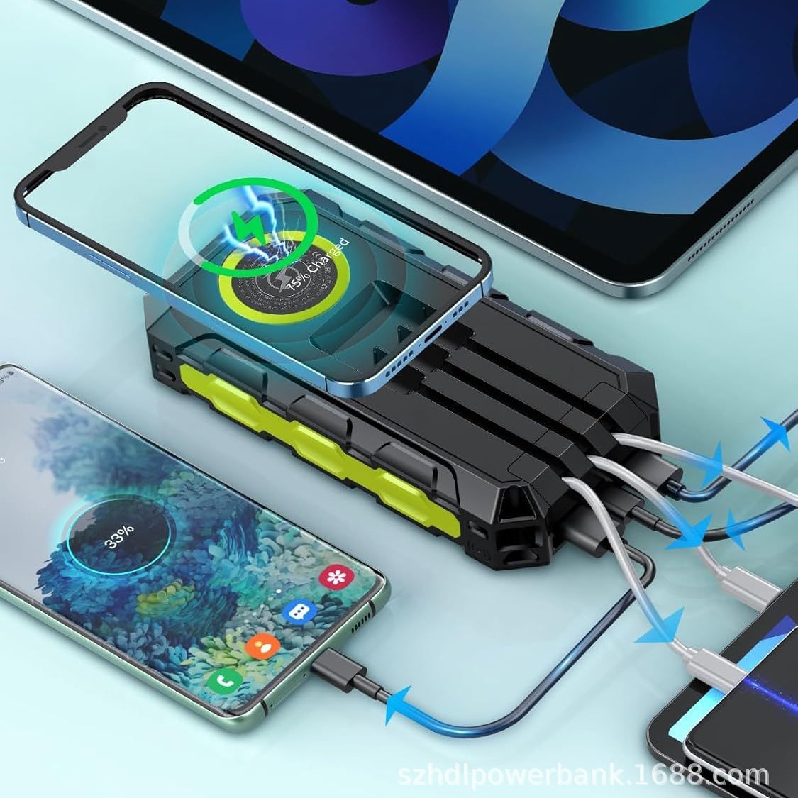 30000mAh Power Bank Waterproof - Solar Emergency Charger บทวิจารณ์และราคา