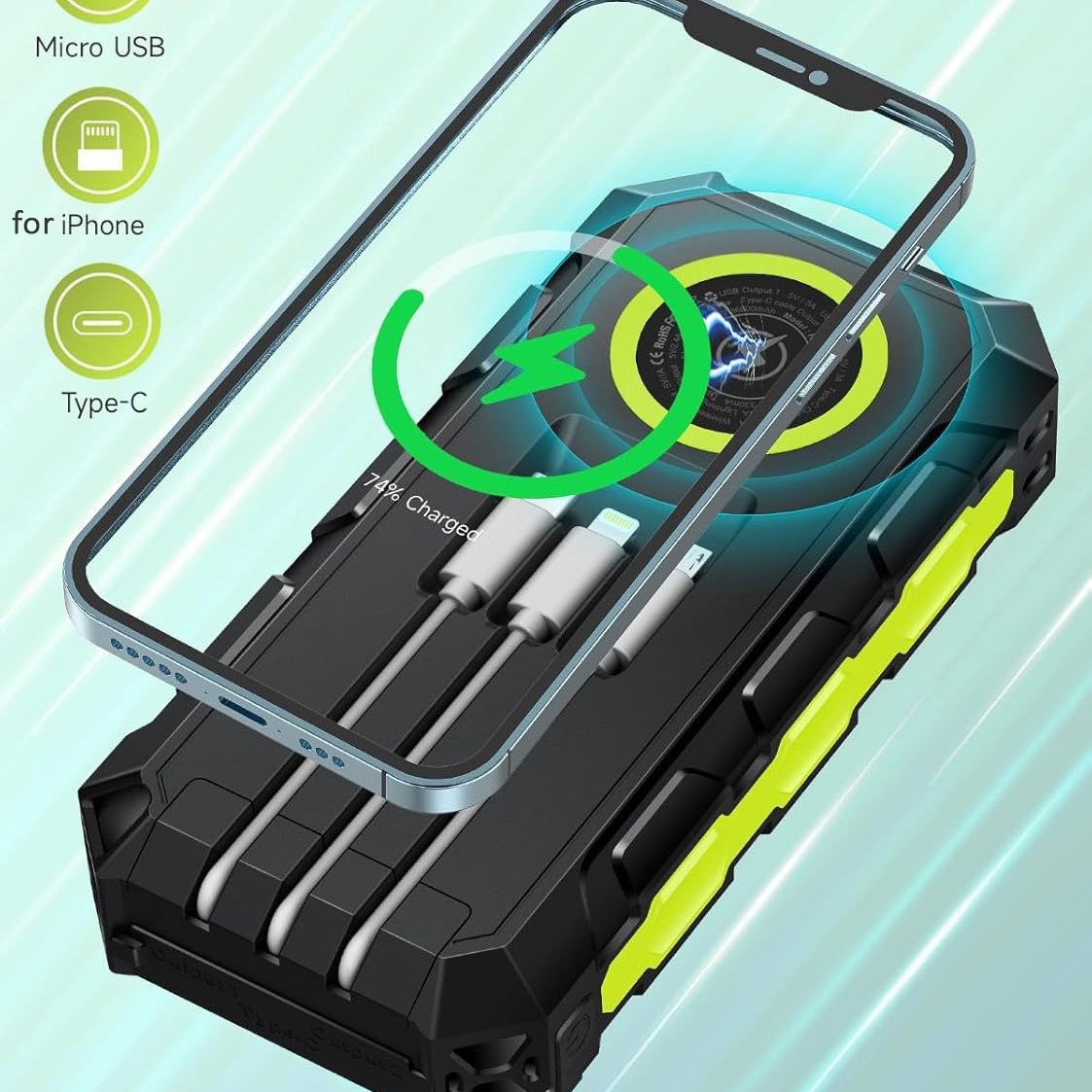 30000mAh Power Bank Waterproof - Solar Emergency Charger บทวิจารณ์และราคา
