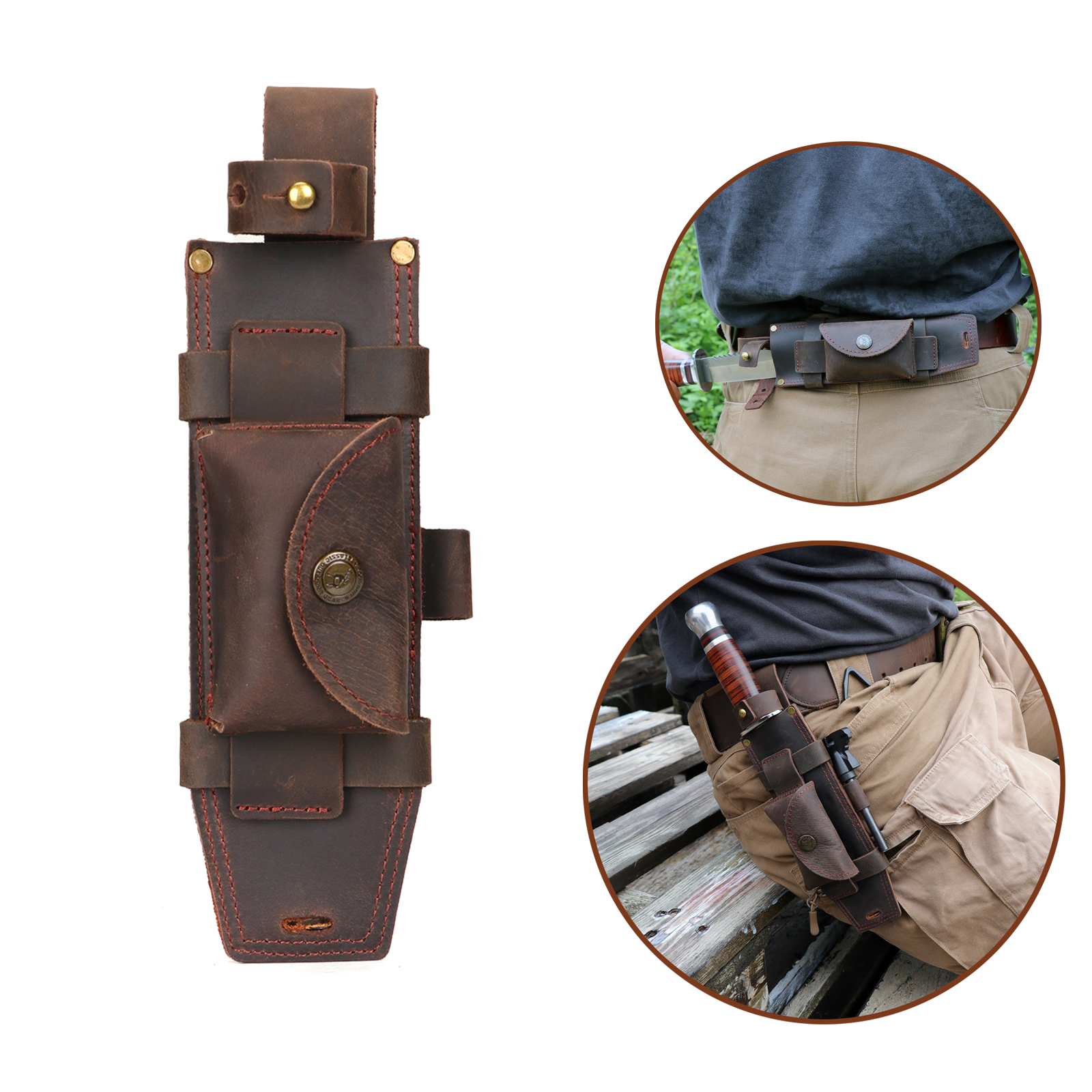 Tourbon Camping Leather thKnif - Bushcraft Knife Fixed บทวิจารณ์และราคา