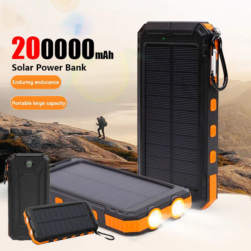 200000mAh Solar Power Bank Por - Solar Emergency Charger บทวิจารณ์และราคา