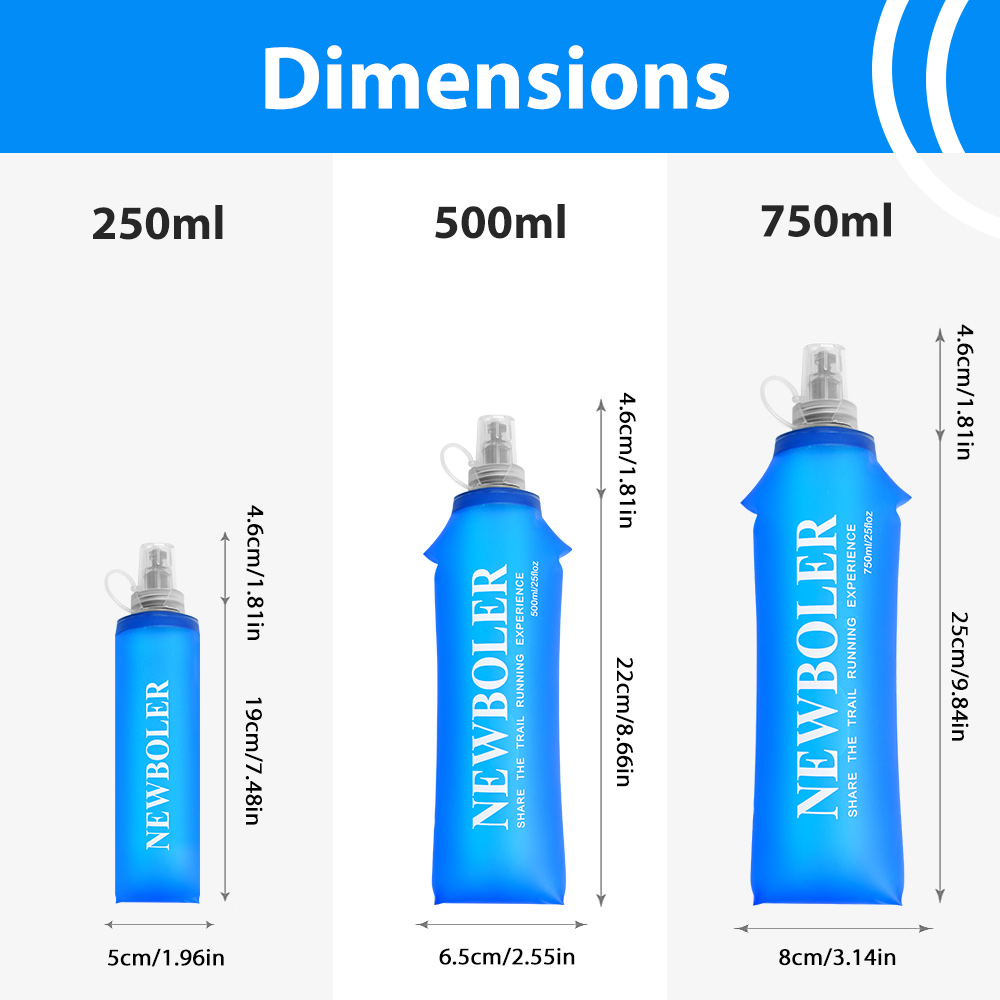 250/500/750ML Water Bottle TPU - Water Bag Collapsible บทวิจารณ์และราคา