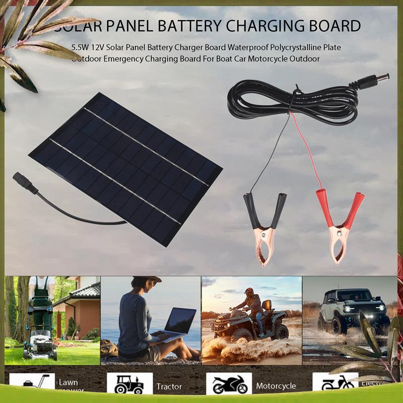 AB98-5.5W 12V Solar Panel Batt - Solar Emergency Charger บทวิจารณ์และราคา