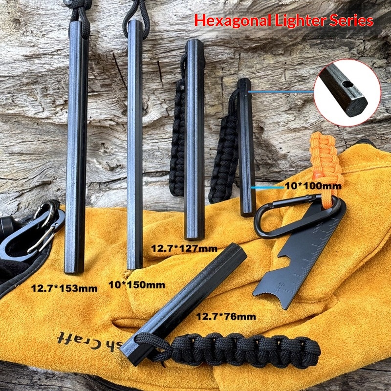 Hand Woven Rope Hexagonal Flin - Fire Starting Kit บทวิจารณ์และราคา