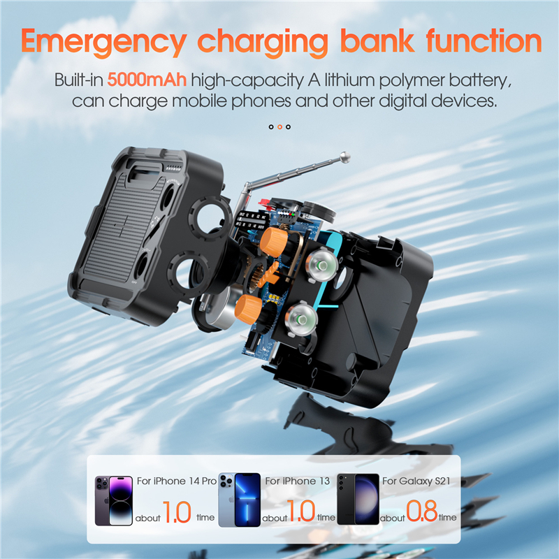 5000mAh Emergency Solar Power  - Solar Emergency Charger บทวิจารณ์และราคา
