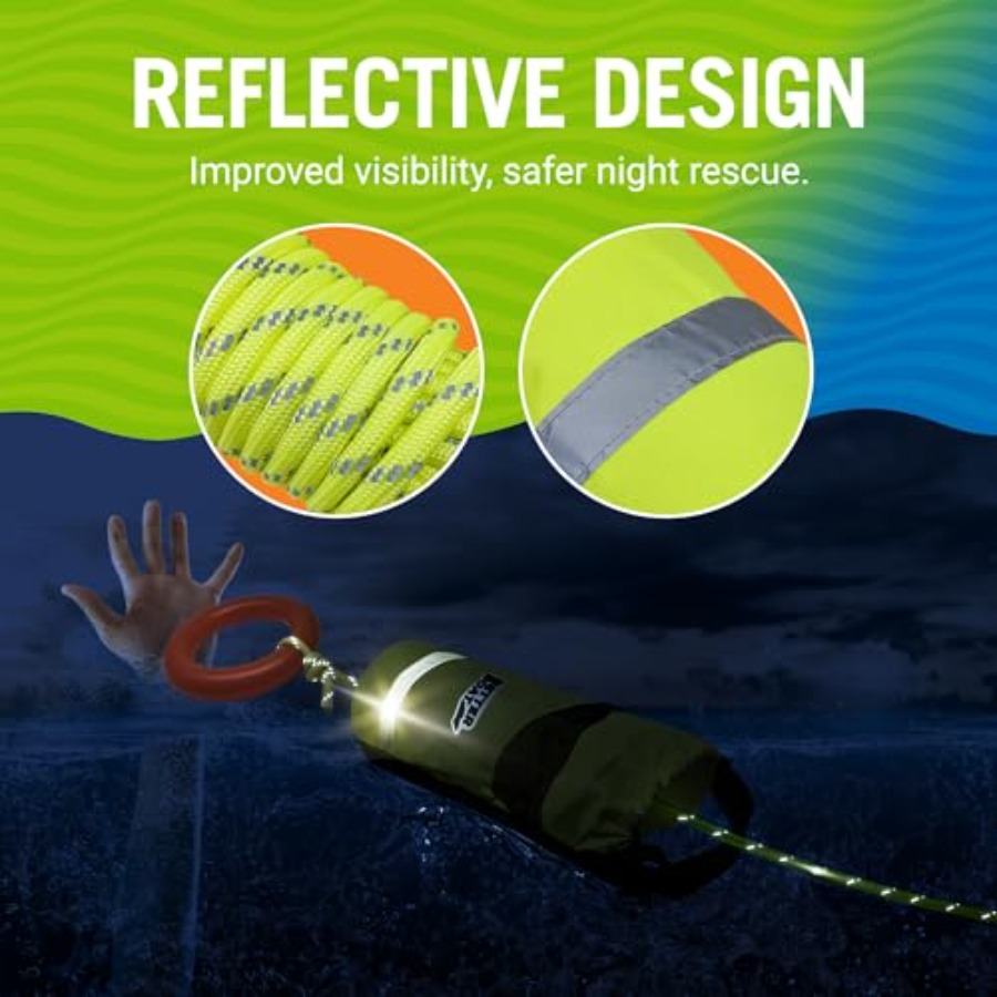 Water Throw Bag for Rescue Rop - Rescue Rope Throw บทวิจารณ์และราคา