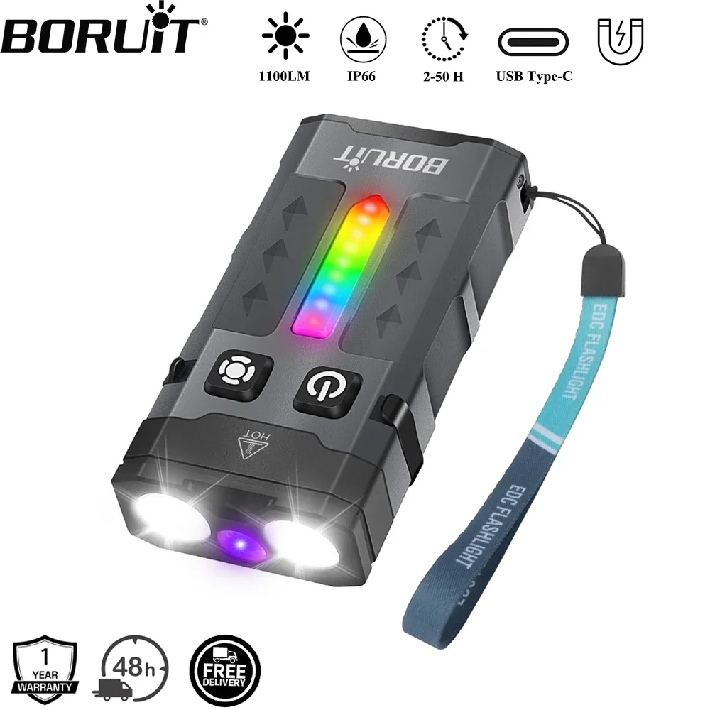 BORUiT EV20 1100LM EDC UV Keyc - Fishing Kit Compact บทวิจารณ์และราคา