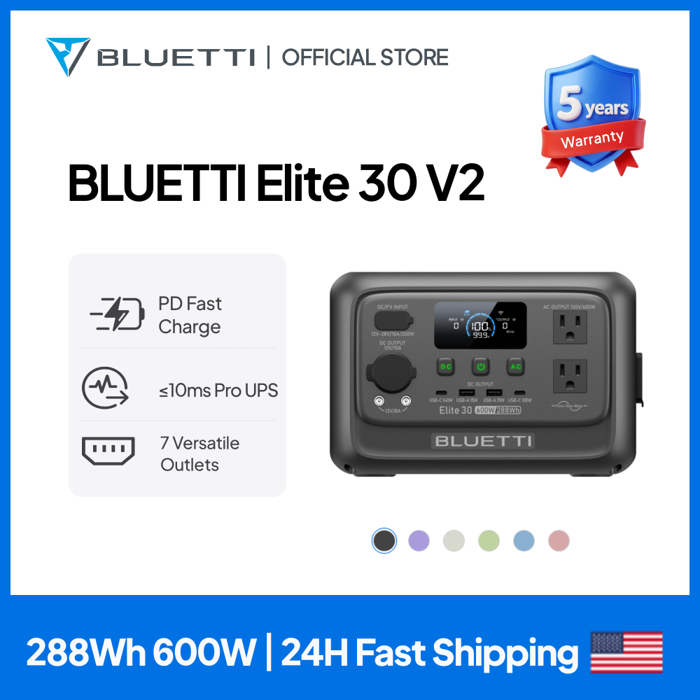 【Renew】BLUETTI Elite 30 V2 Por - Solar Emergency Charger บทวิจารณ์และราคา