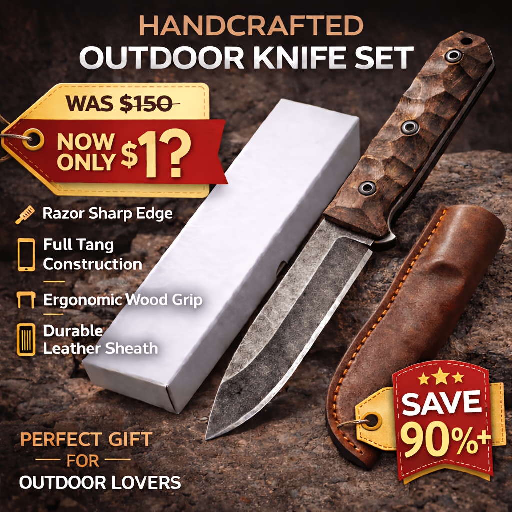 Precision-ground Outdoor Utili - Bushcraft Knife Fixed บทวิจารณ์และราคา