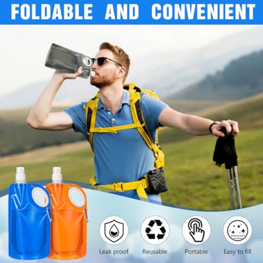 22 oz Collapsible Water Bottle - Water Bag Collapsible บทวิจารณ์และราคา