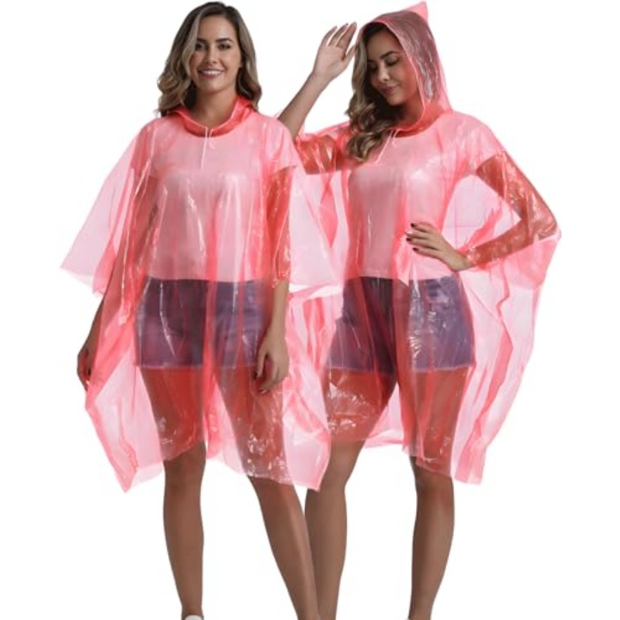 4/6/12 Pack Disposable Rain Po - Emergency Poncho Rain บทวิจารณ์และราคา