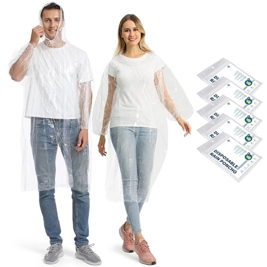 5/10/20 Pack Rain Ponchos, Dis - Emergency Poncho Rain บทวิจารณ์และราคา