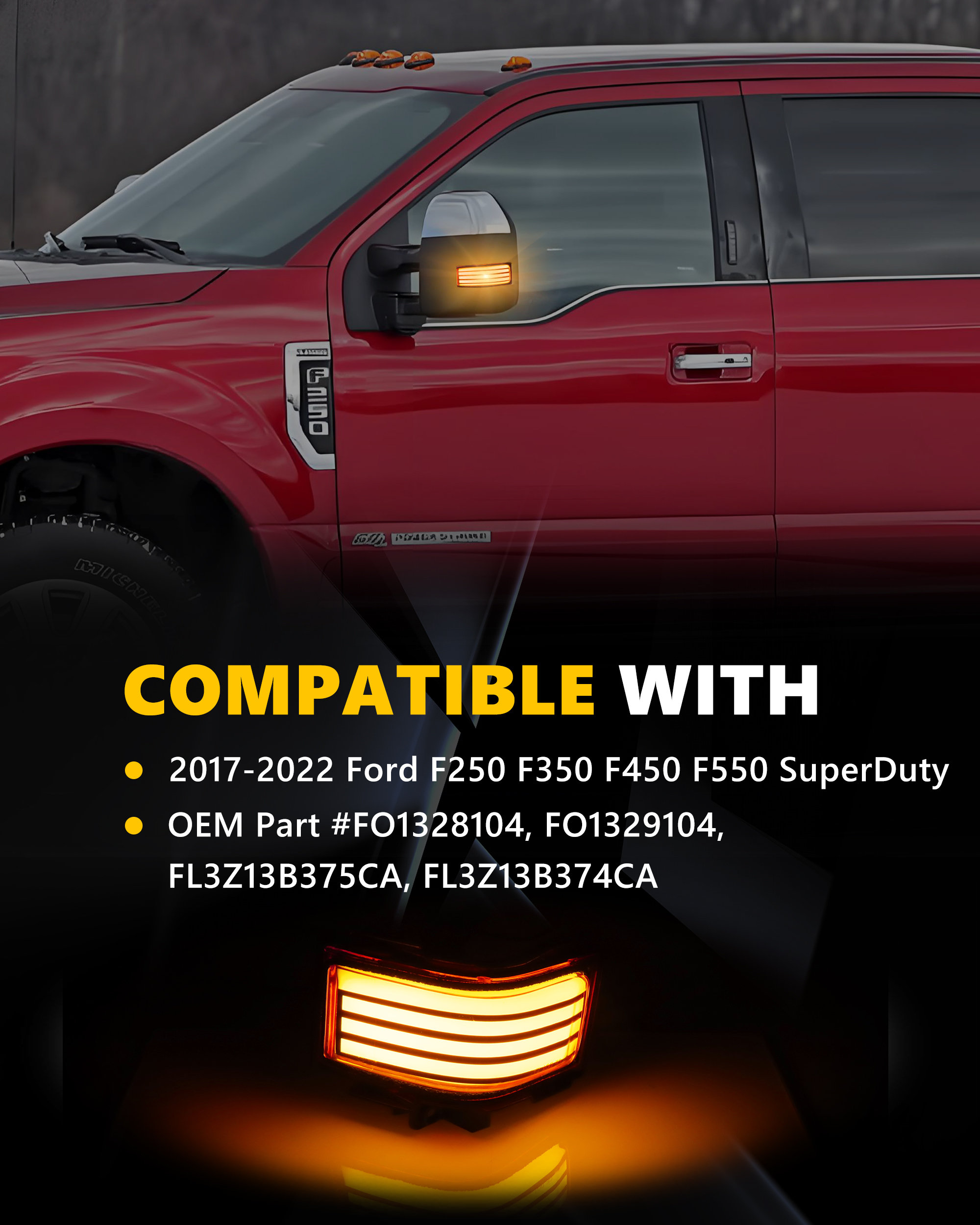 2Pcs Turn Signal Light Side Mi - Signal Panel Orange บทวิจารณ์และราคา