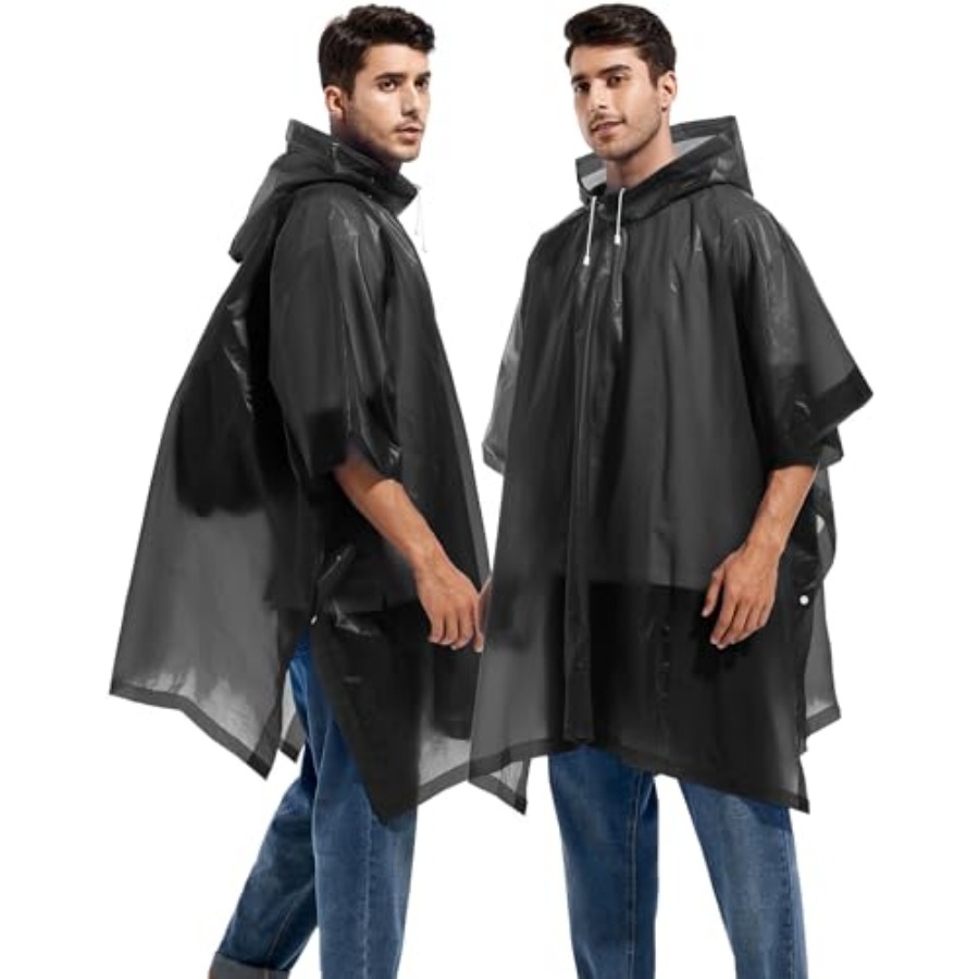 2 Pack Rain Ponchos for Adults - Emergency Poncho Rain บทวิจารณ์และราคา
