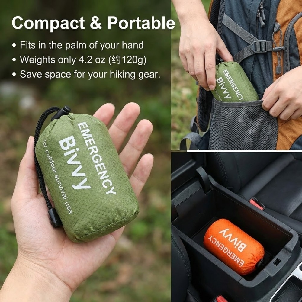 3Pcs Emergency Sleeping Bag Ki - Bivy Bag Emergency บทวิจารณ์และราคา