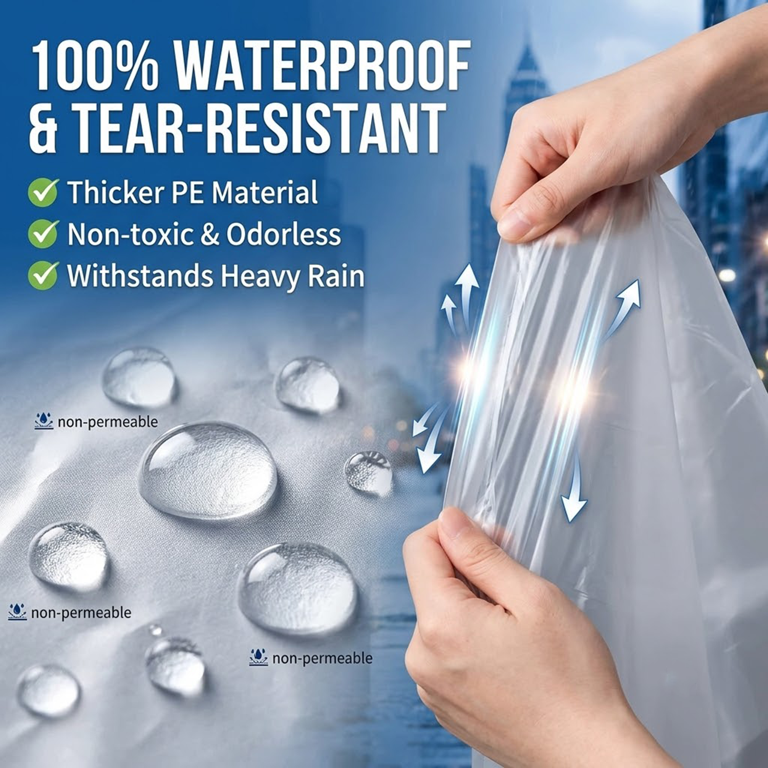 Unisex Portable Card Disposabl - Emergency Poncho Rain บทวิจารณ์และราคา