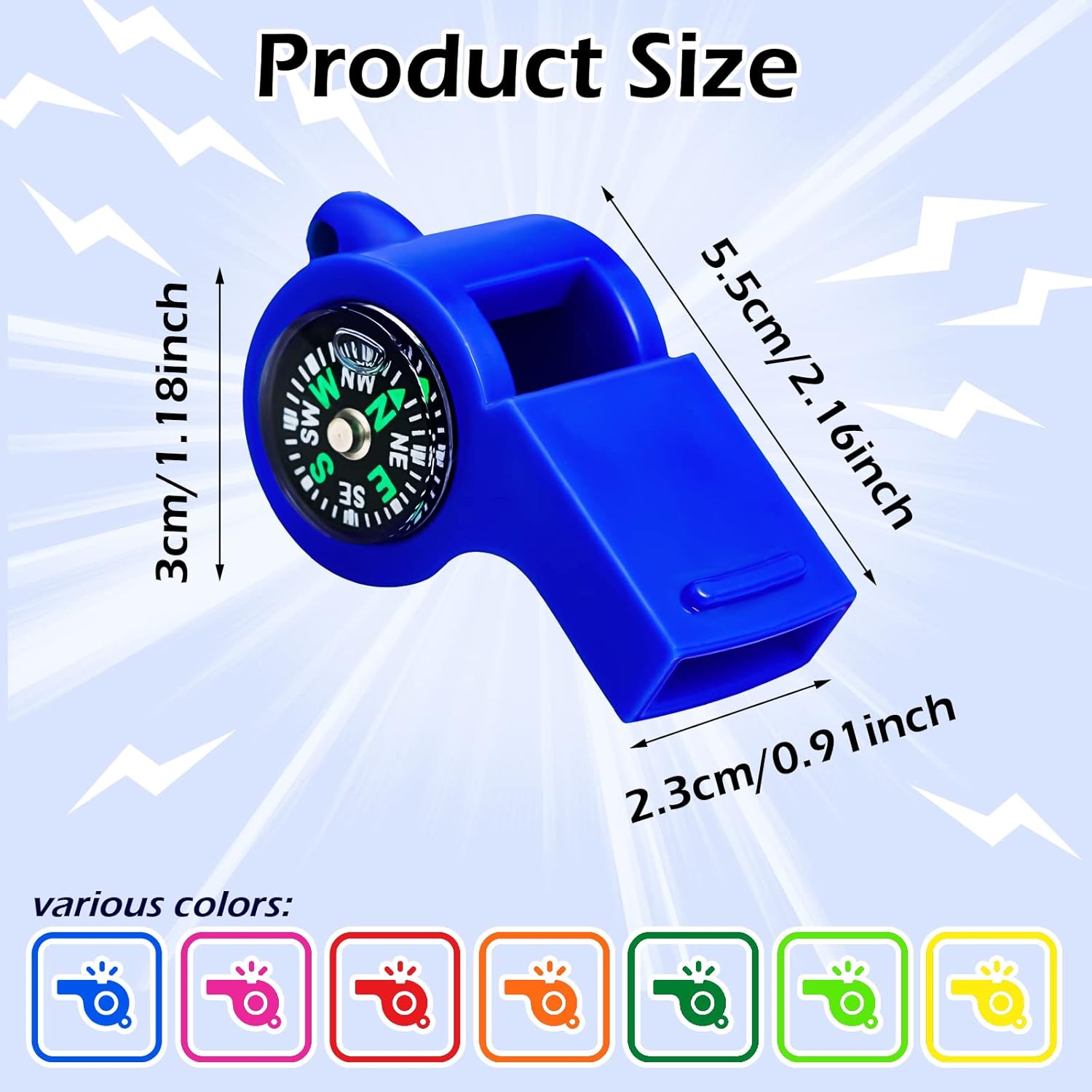 7 Pack 2-in-1 Whistle Compass  - Emergency Whistle Loud บทวิจารณ์และราคา
