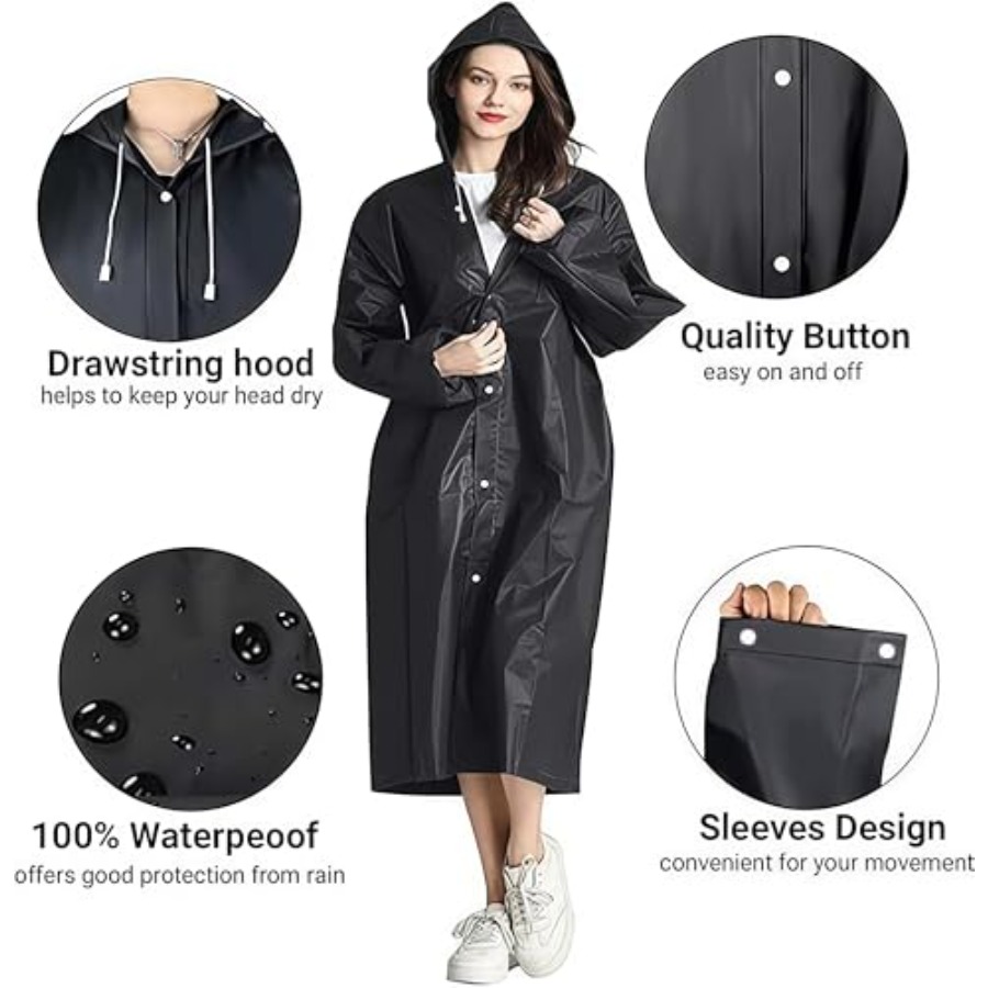 Rain Coat Poncho for Adult, 2  - Emergency Poncho Rain บทวิจารณ์และราคา