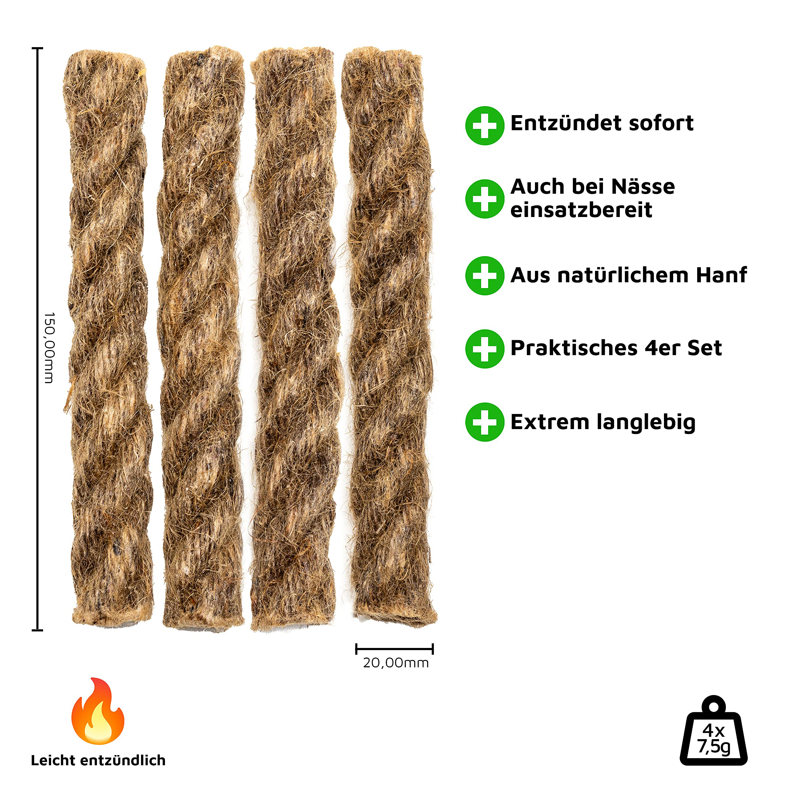 Tinder Rope Natural Tinder Fir - Fire Starting Kit บทวิจารณ์และราคา