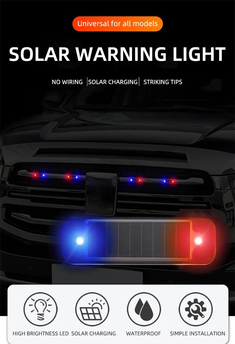 Mini LED Solar Power Car Warni - Sos Light Strobe บทวิจารณ์และราคา