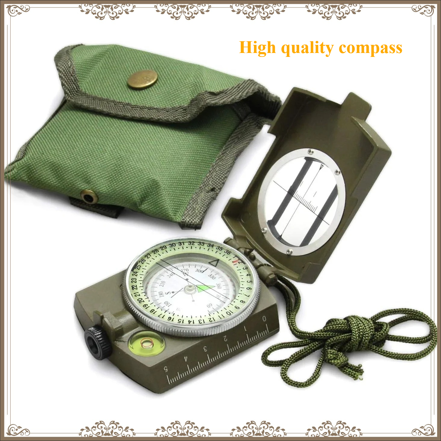 Waterproof Shockproof Tactical - Compass Lensatic บทวิจารณ์และราคา