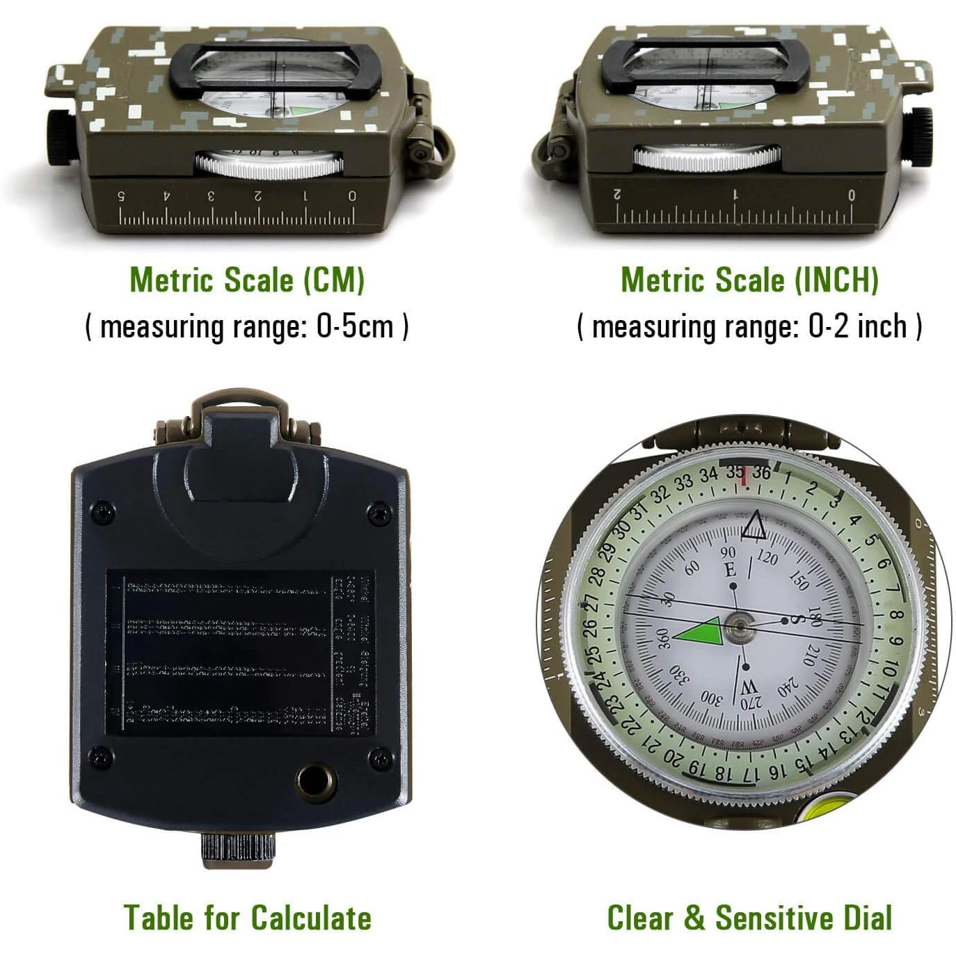 Waterproof Shockproof Tactical - Compass Lensatic บทวิจารณ์และราคา