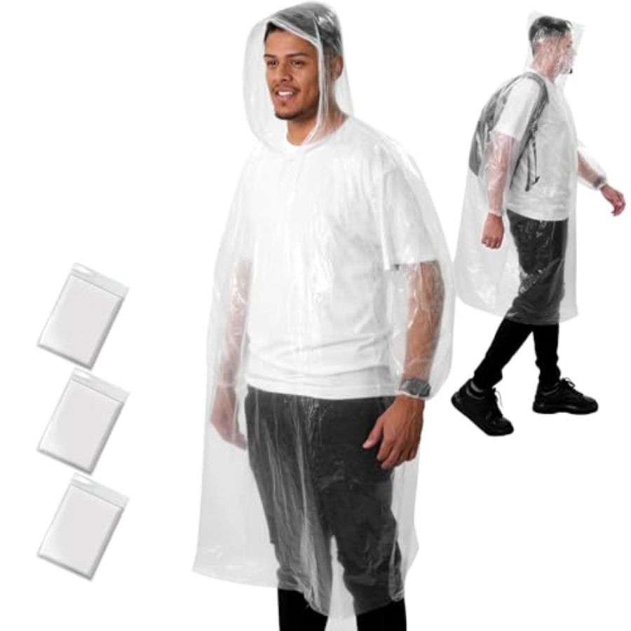 ANYOO Disposable Rain Poncho f - Emergency Poncho Rain บทวิจารณ์และราคา