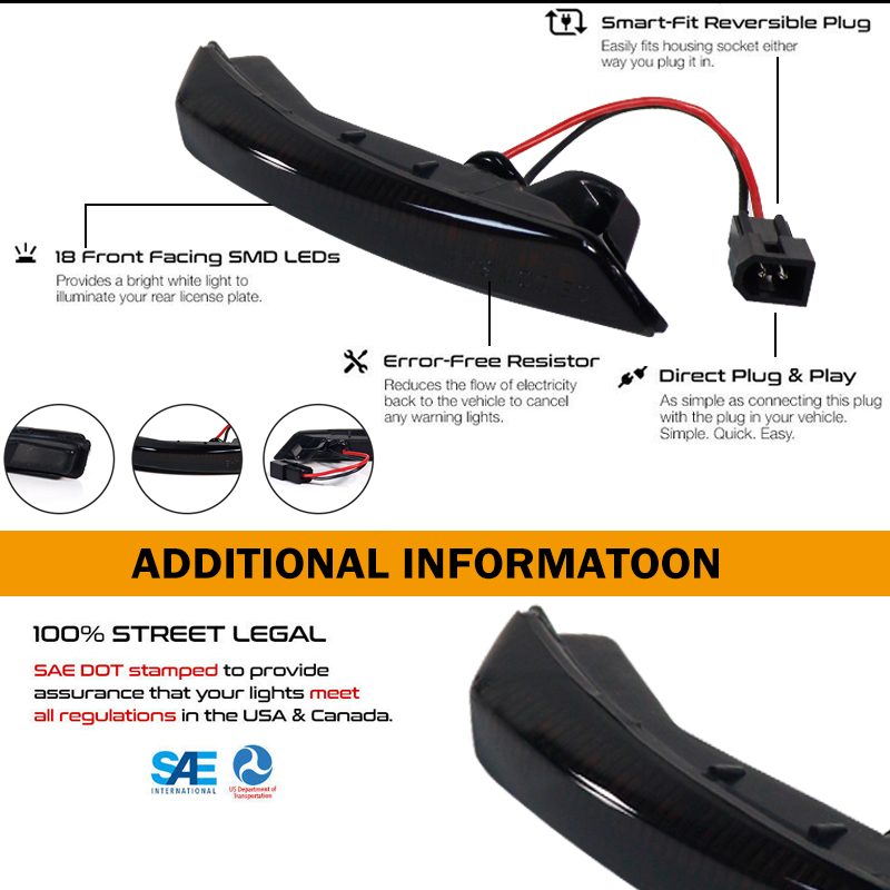 2x Dynamic Side Mirror Lamp Fo - Signal Panel Orange บทวิจารณ์และราคา