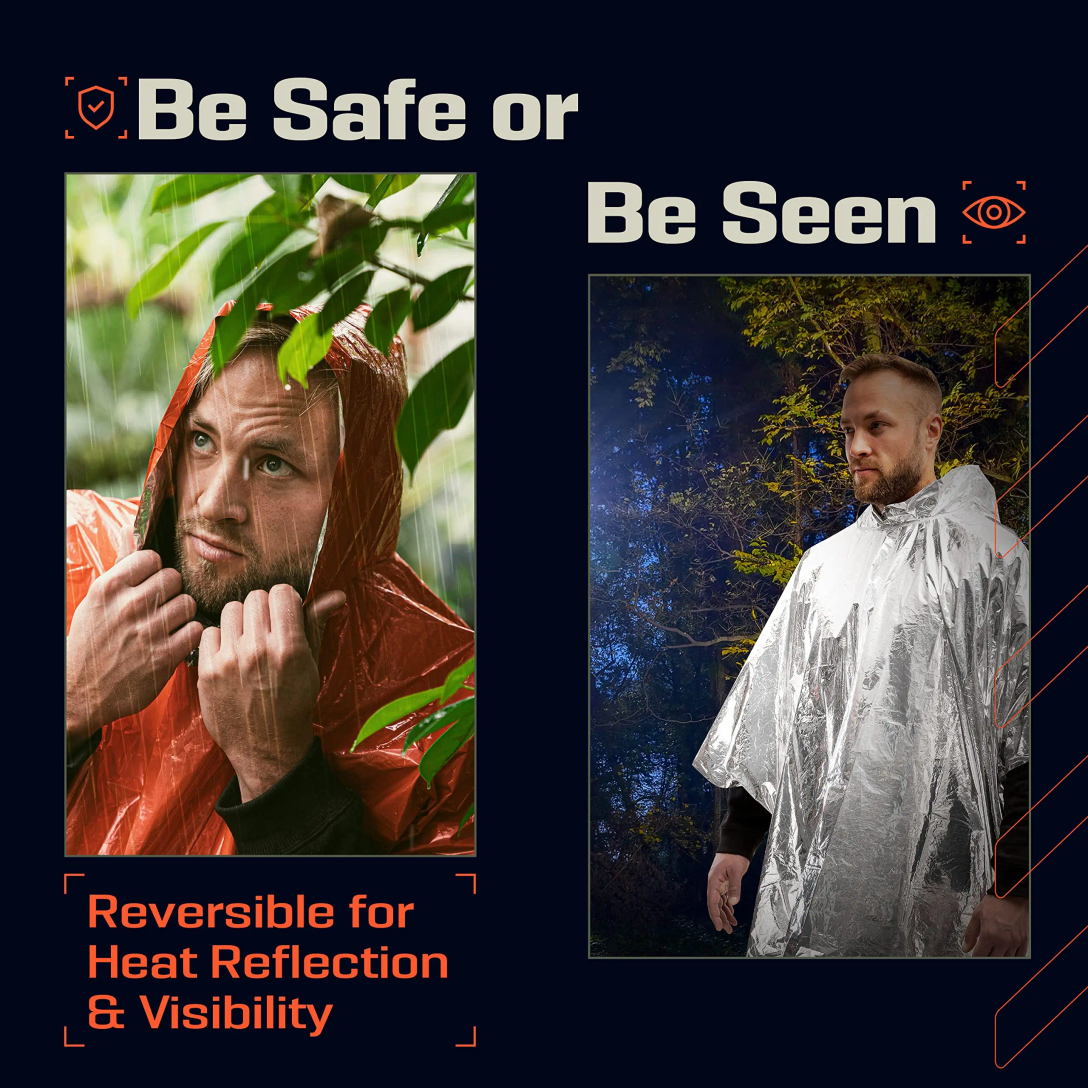 Emergency Rain Poncho with Hoo - Emergency Mylar Tent บทวิจารณ์และราคา